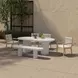 Rocca Cream Outdoor Dining Bench