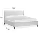 Lindon Belgian Wheat and White California King Upholstered Panel Bed