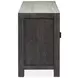 Plum Creek Ravenwood Black and White 70" Marble Top TV Stand