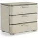 Corinne Beige 3 Drawer Nightstand with USB Port