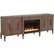 Tranquility Walnut 78" TV Stand with Fireplace