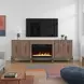 Tranquility Walnut 78" TV Stand with Fireplace