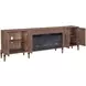 Tranquility Walnut 94" TV Stand with Fireplace