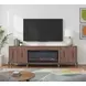 Tranquility Walnut 94" TV Stand with Fireplace