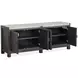 Plum Creek Ravenwood Black and White 70" Marble Top TV Stand