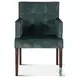 Avery Dark Green Velvet Arm Chair