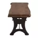 Blayne Natural Walnut and Antique Zinc 90" Dining Bench with Live Edge