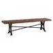 Blayne Natural Walnut and Antique Zinc 90" Dining Bench with Live Edge