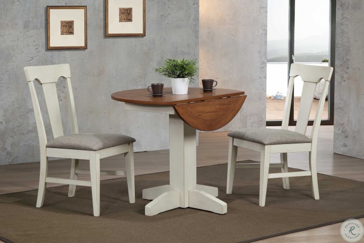 Choices Antique White 20 Extendable Dining Room Set From Eci Furniture Furnitureetc Com 0733 20 Dlt Dlb