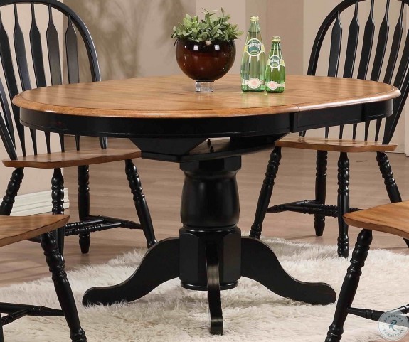 Missouri Black Single Pedestal Dining Table From Eci Furniture Furnitureetc Com 2150 10 T B