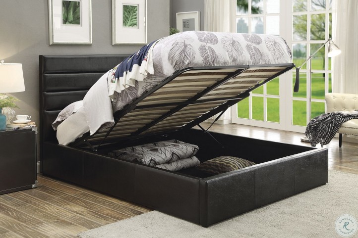 Riverbend Black Queen Platform Bed From Coaster Furnitureetc Com 300469q