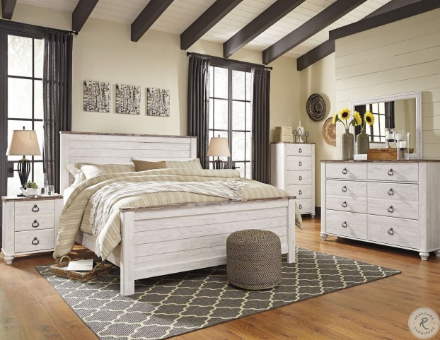 Willowton Whitewash Panel Bedroom Set from Ashley ...