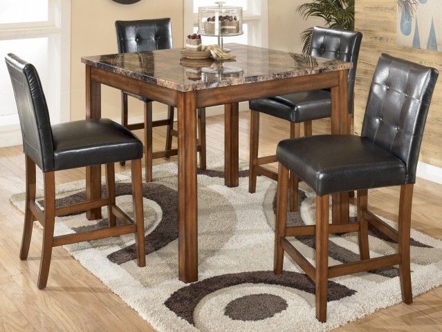 Theo Brown 5 Piece Counter Height Dining Set From Ashley Furniture Furnitureetc Com D158 233