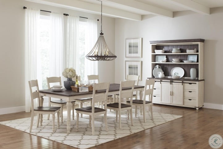 Winsome 94419 tv dining tray table in antique walnut (set of 4) Madison County Vintage White Rectangular Extendable Dining Table from