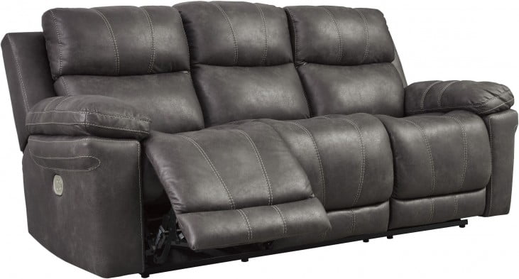 Erlangen Midnight Power Reclining Sofa with Adjustable ...