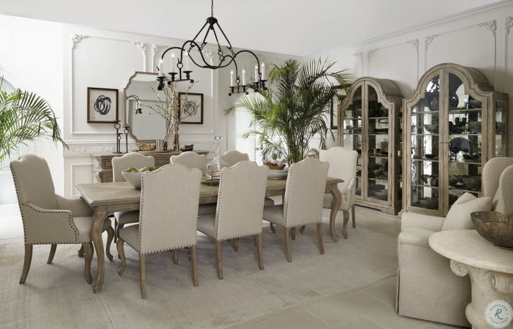 Campania Weathered Sand Extendable Dining Room Set from Bernhardt