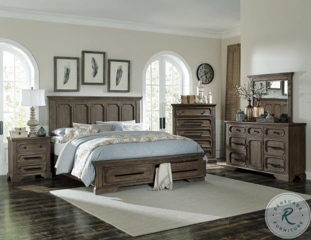 Toulon Unique Rustic Storage Bedroom Set From Homelegance Homegallerystore Com 5438 1
