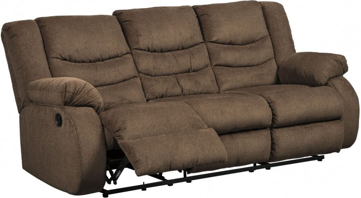  Tulen Chocolate Reclining Sofa from Ashley 
