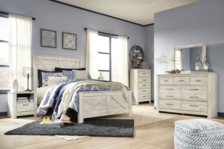 Bellaby Whitewash Panel Bedroom Set from Ashley | HomeGalleryStores.com