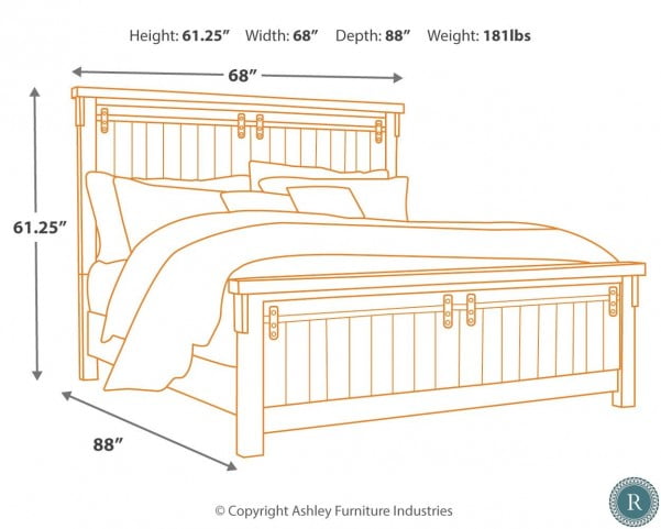 Brashland White Queen Panel Bed from Ashley ...