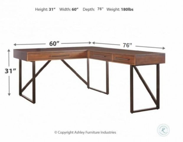 Starmore Brown Home Office Small L Desk From Ashley Homegallerystore Com H633 34 34r