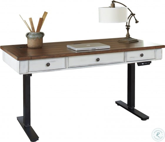 Durham Weathered White 3 Drawer Desk From Martin Furniture Homegallerystores Com