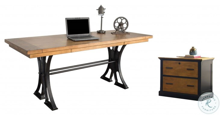 Toulouse Aged Ebony And Warm Honey Writing Desk from Martin Furniture