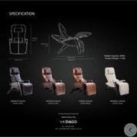 Svago Cognac and Black ZGR Plus Zero Gravity Recliner from Cozzia | HomeGalleryStore.com | SV395 ...