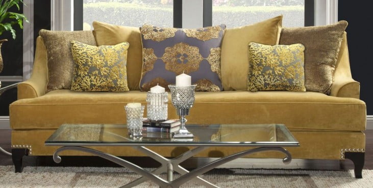Viscontti Gold Living Room Set from Furniture of America