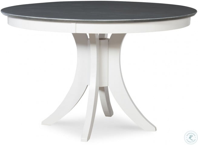 Cosmopolitan White and Gray Siena 48" Round Dining Table ...