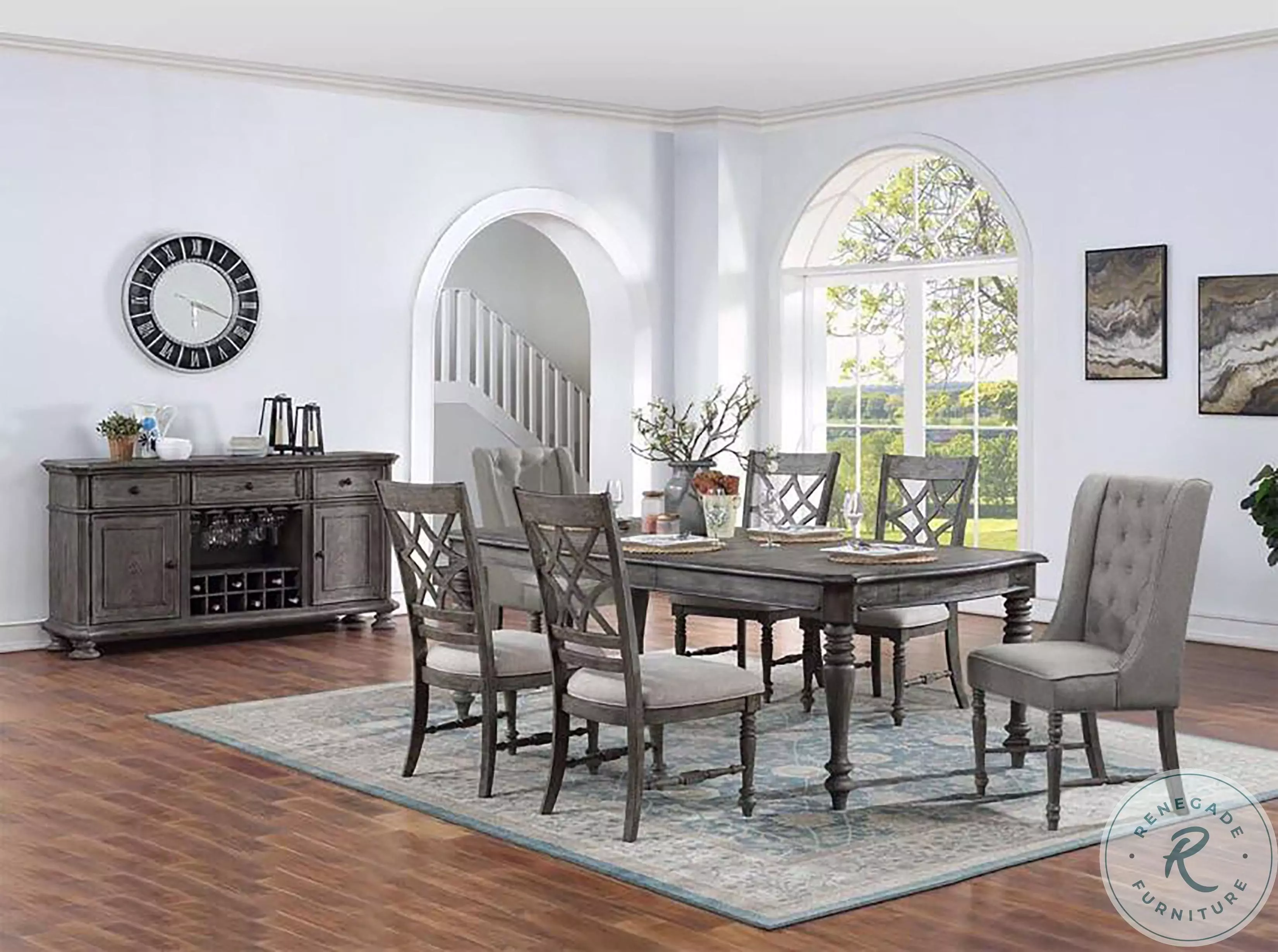 Lake Way Sandblasted Gray Dining Side Chair Set of 2 From Avalon