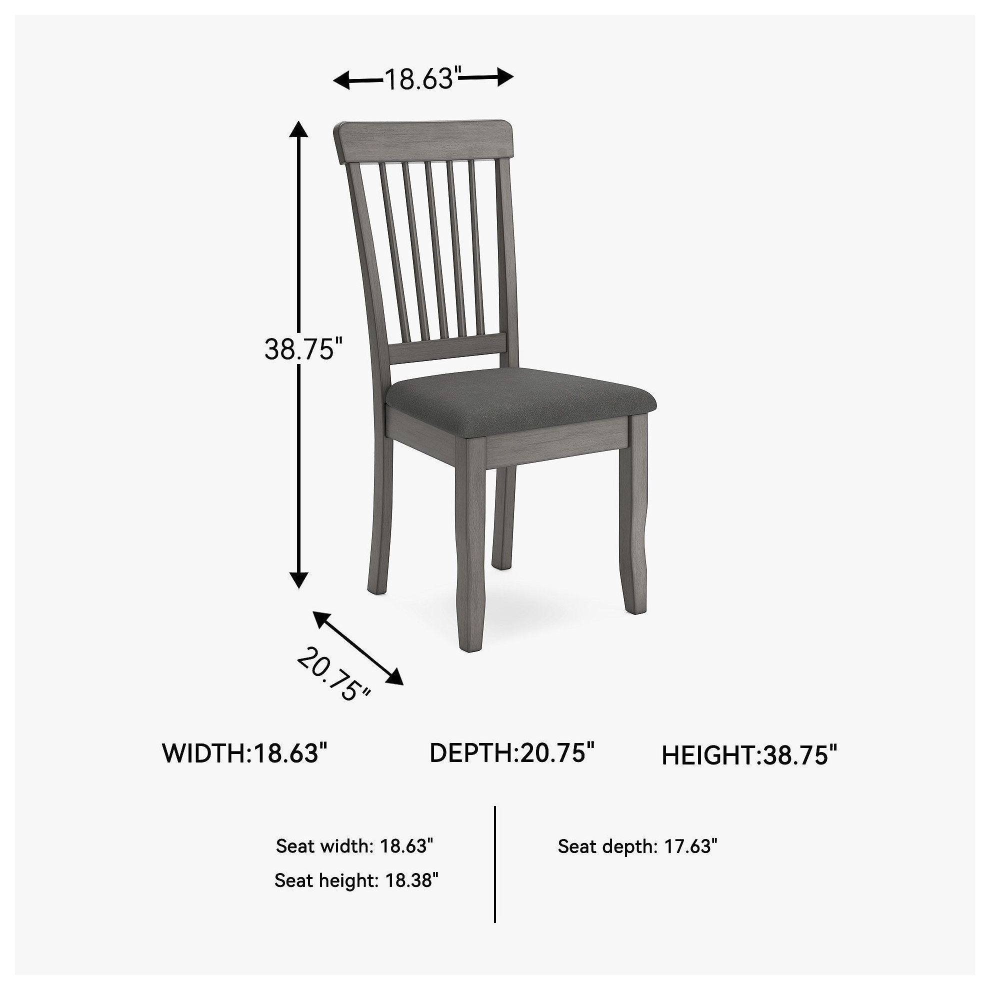 Shullden Gray Dining Chair Set of 2