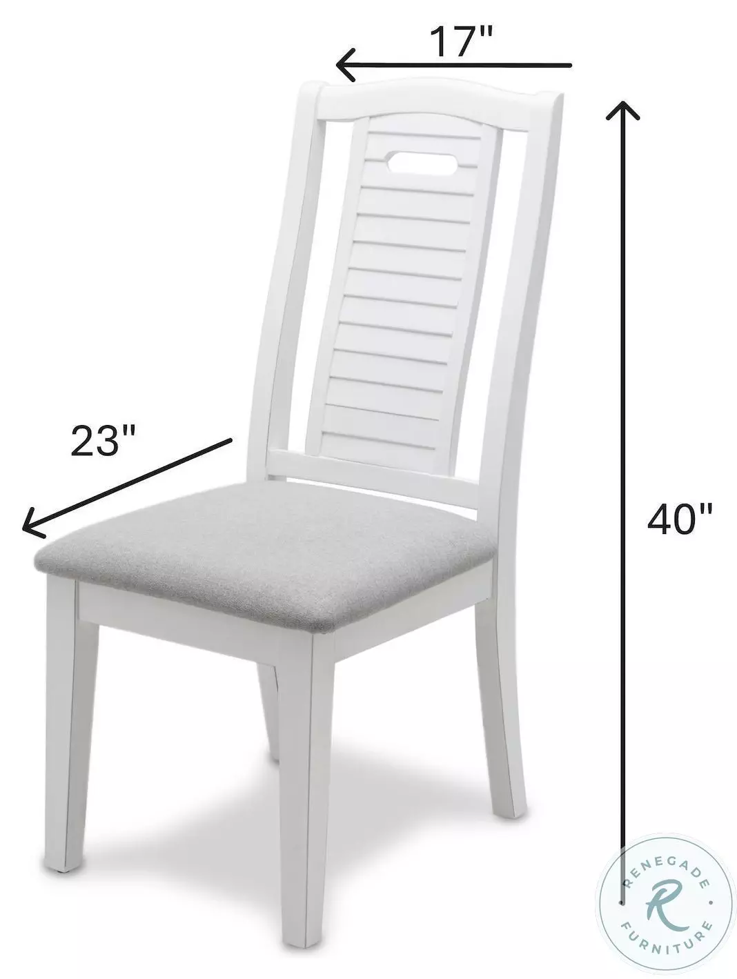 Island Haven Old Gray and Taupe Shutter Dining Chair Set of 2