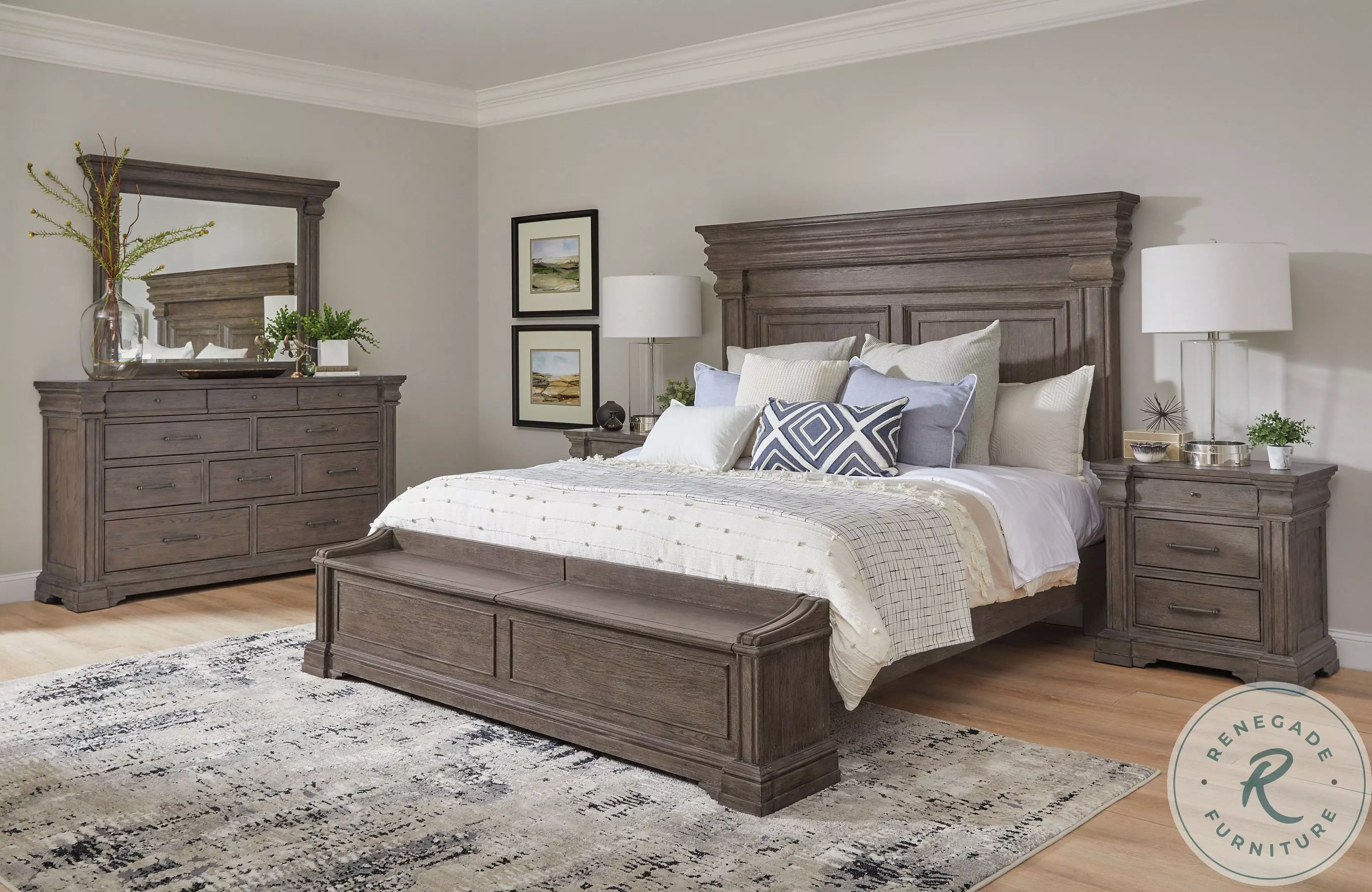 Madison Ridge Natural Bark Panel Bedroom Set from Pulaski