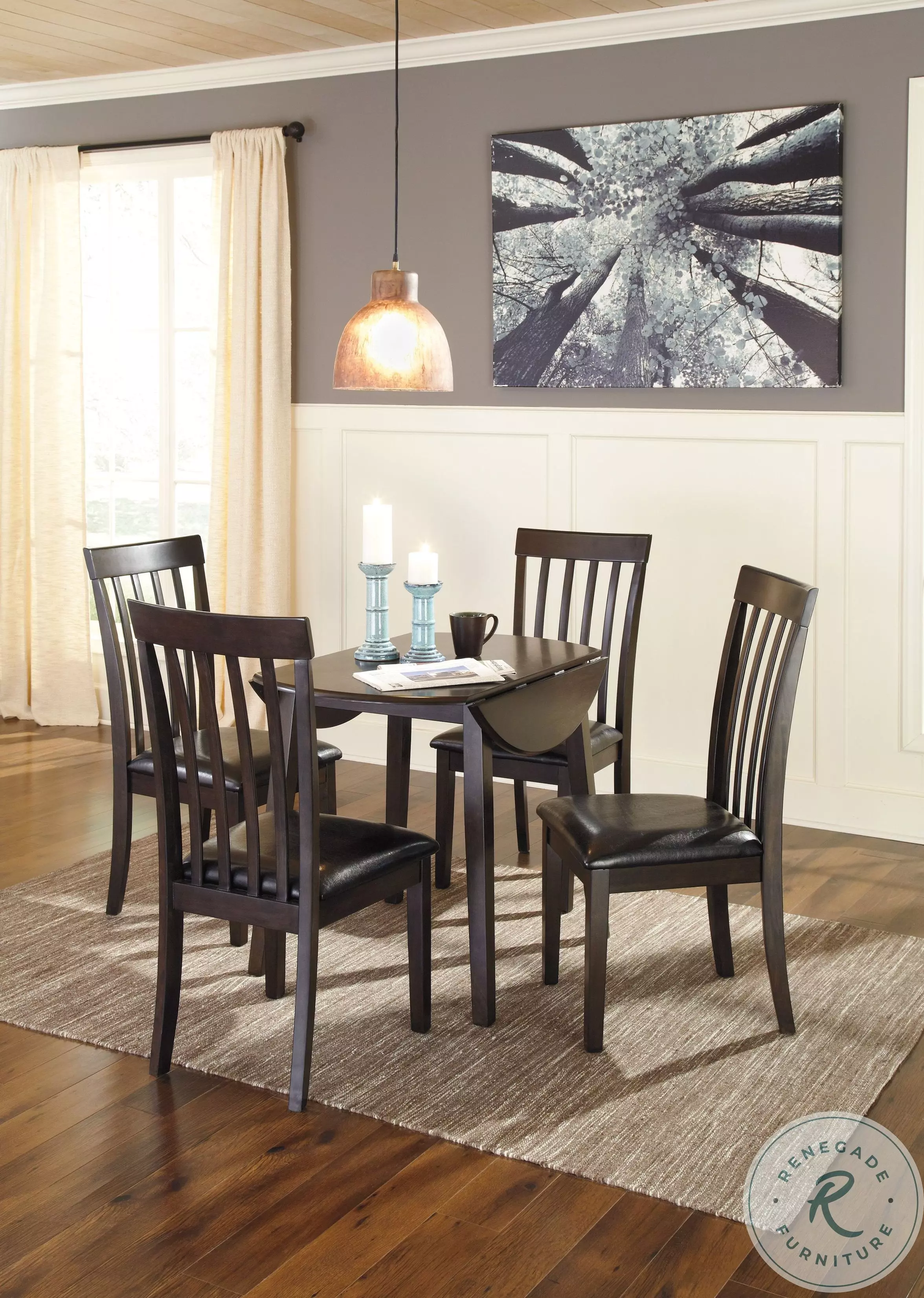 Signature Design by Ashley Hammis Dining Room Chair, Dark Brown - 2 count, image size:2351x3300