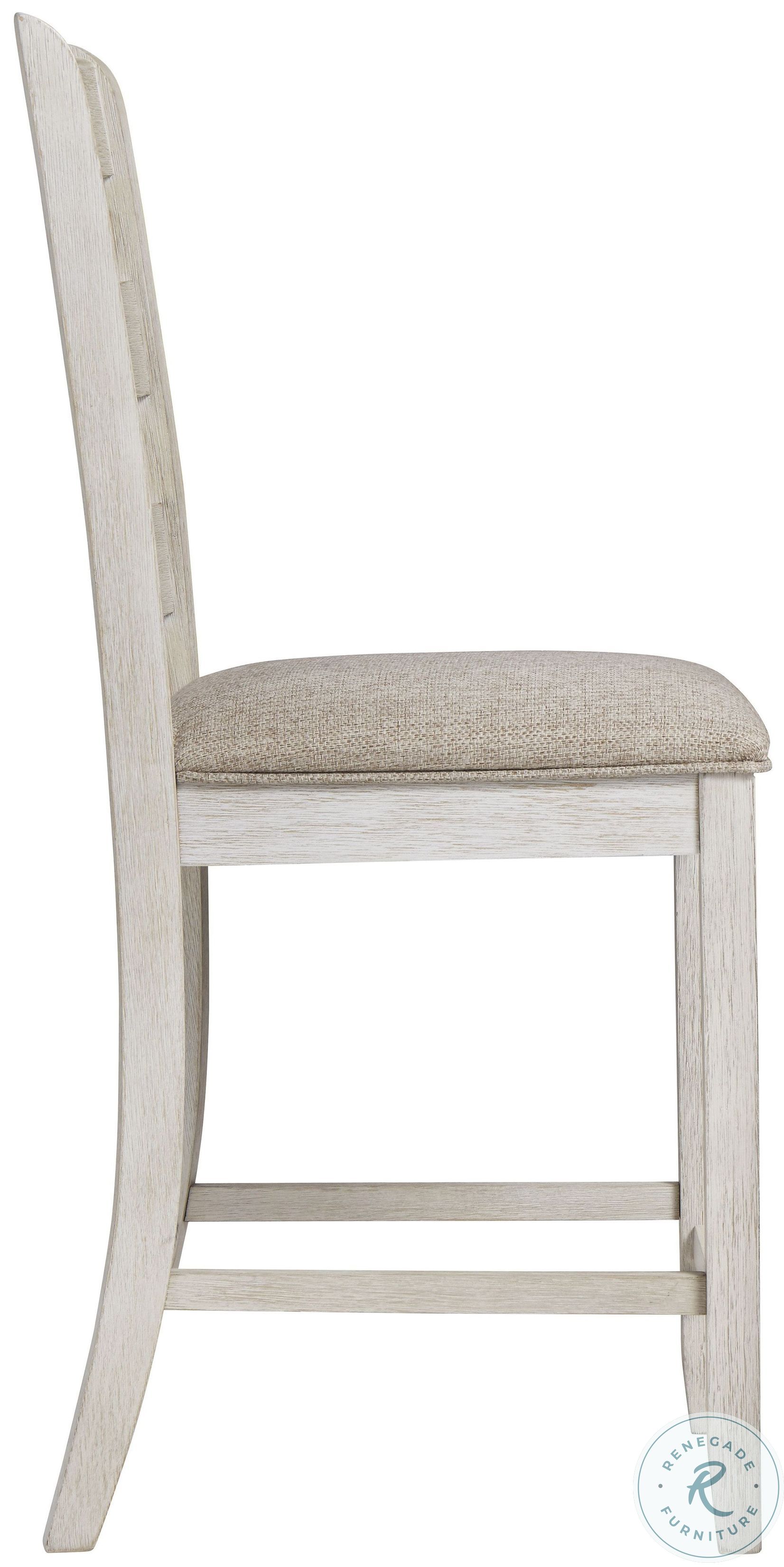 Skempton White and Light Brown Counter Height Dining Room Set from