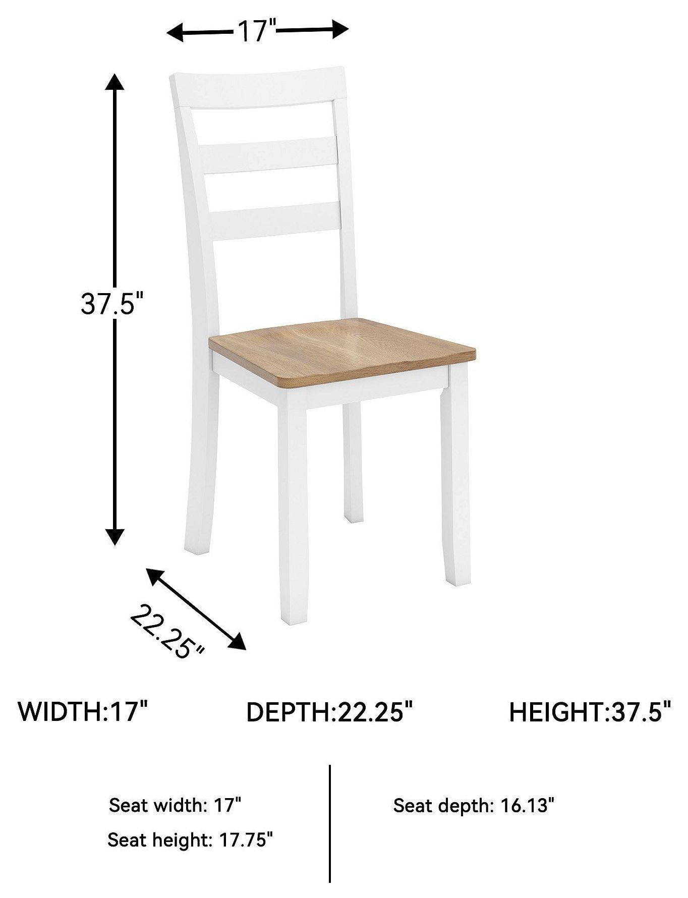 Gesthaven Natural And White Side Chair Set Of 2