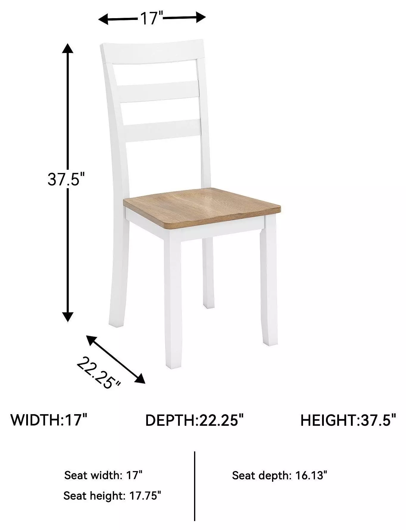 Gesthaven Natural And White Side Chair Set Of 2