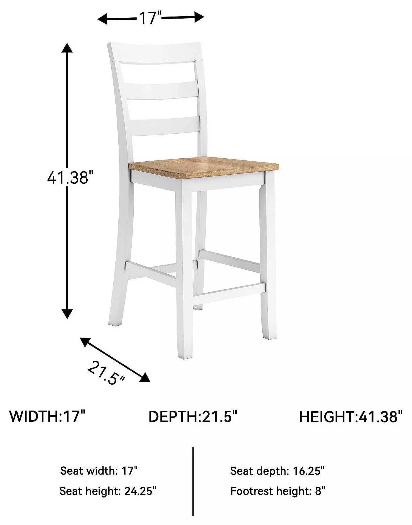 Gesthaven Natural And White Counter Height Stool Set Of 2