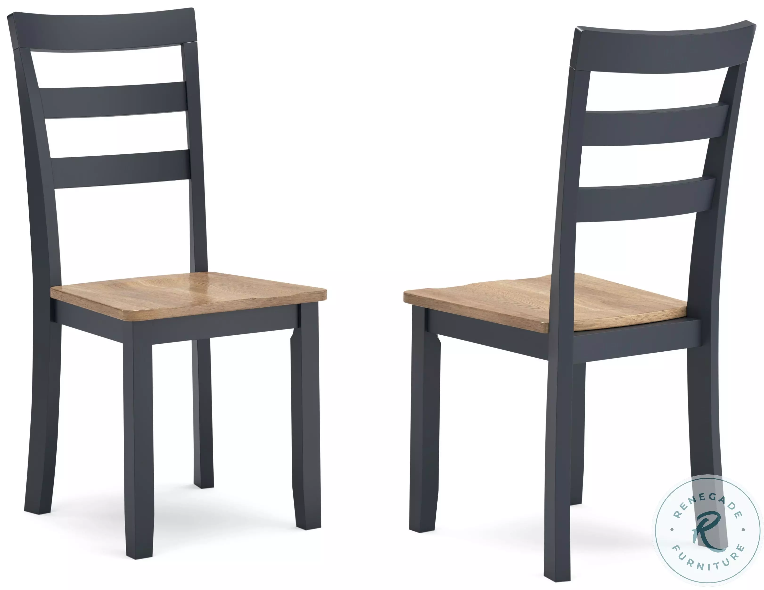 Gesthaven Natural And Blue Side Chair Set Of 2 From Home Gallery