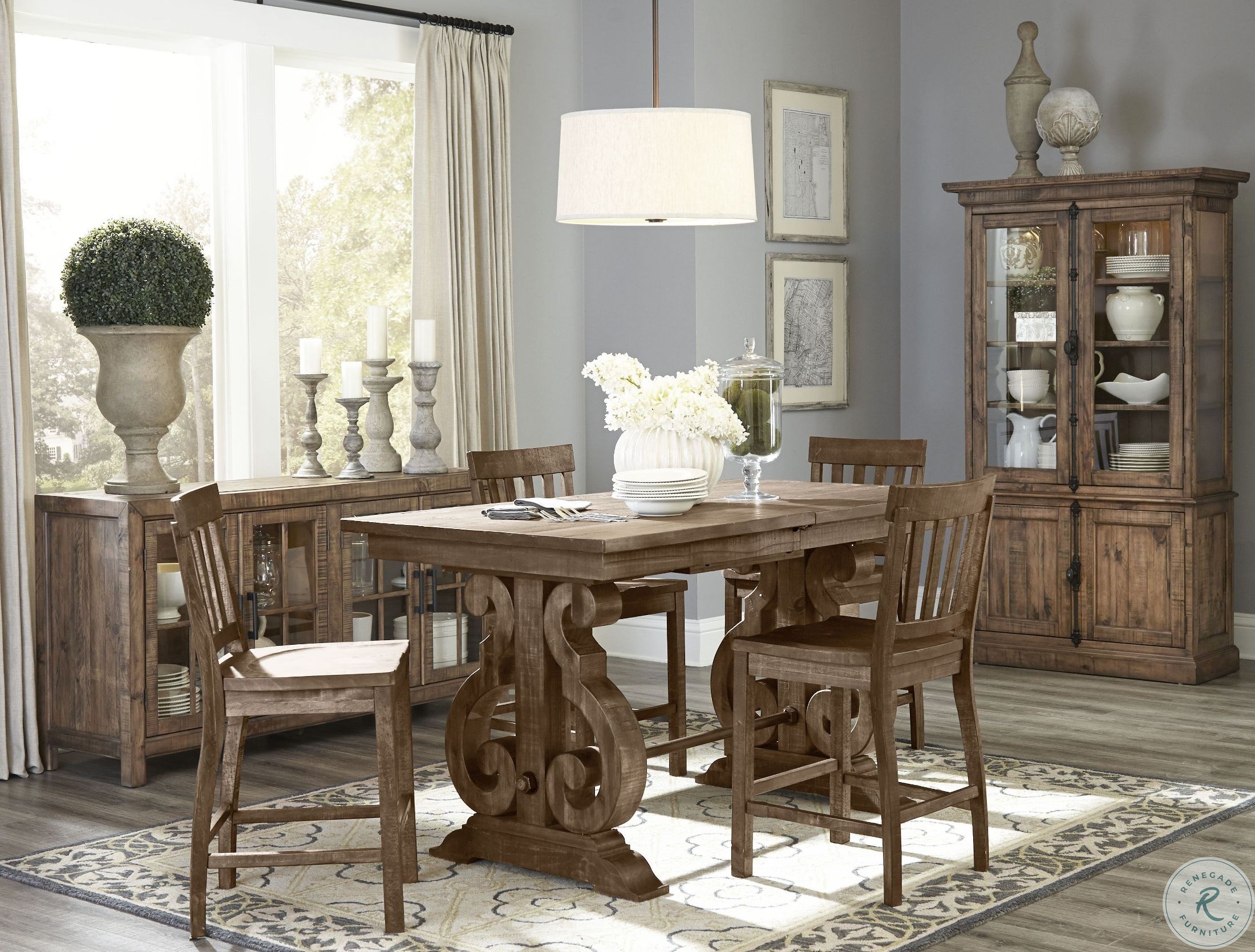 Willoughby Weathered Barley Counter Stool Set Of 2 From Magnussen Home Furnitureetc Com D4209 80