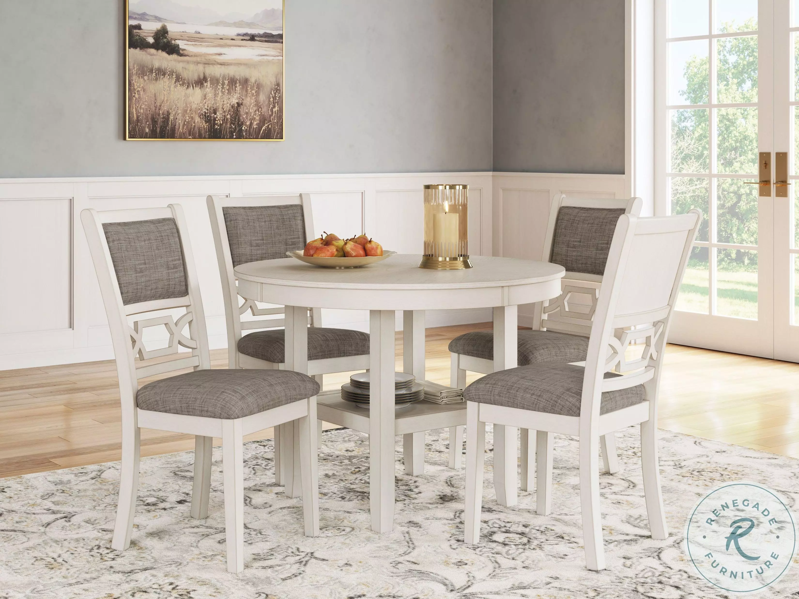 Erinberg Antique White 5 Piece Dining Set From Ashley Furniture