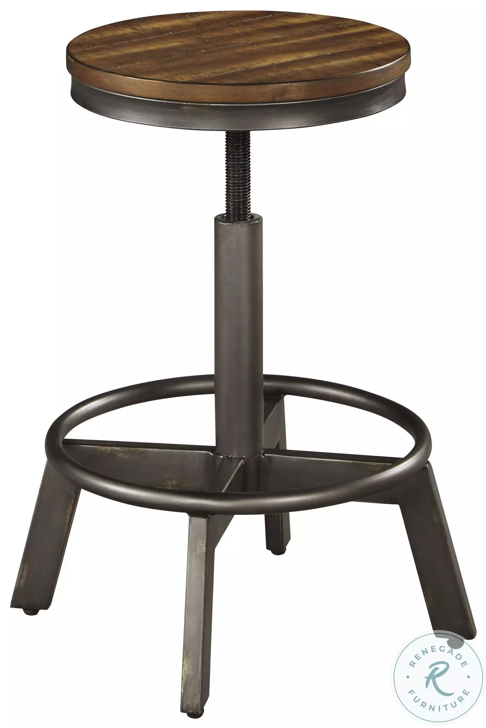 Torjin Brown and Gray Adjustable Stool Set of From Home Gallery