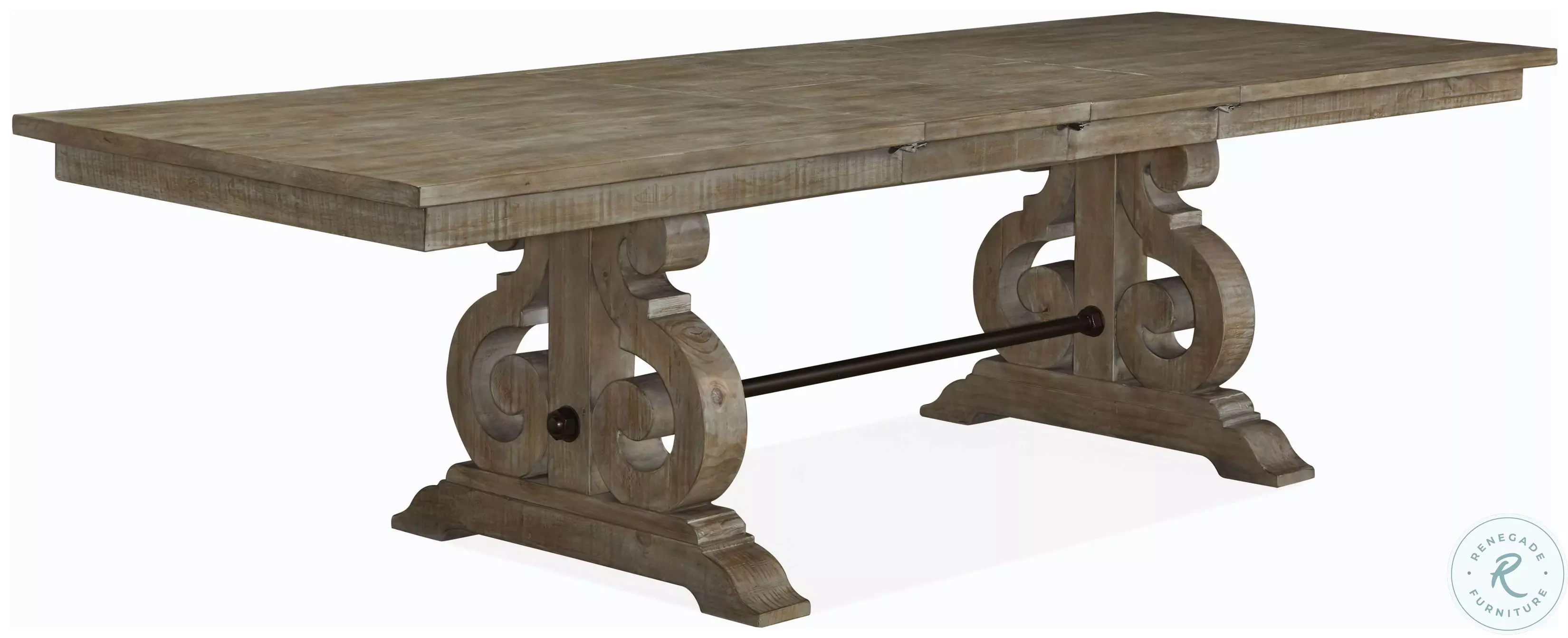 Tinley Park Dove Tail Grey Rectangular Extendable Dining Table