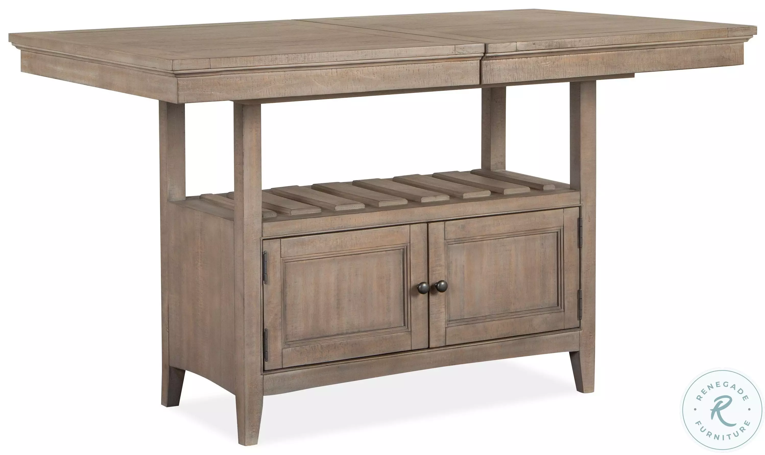 Paxton Place Dovetail Grey Extendable Counter Height Dining Table