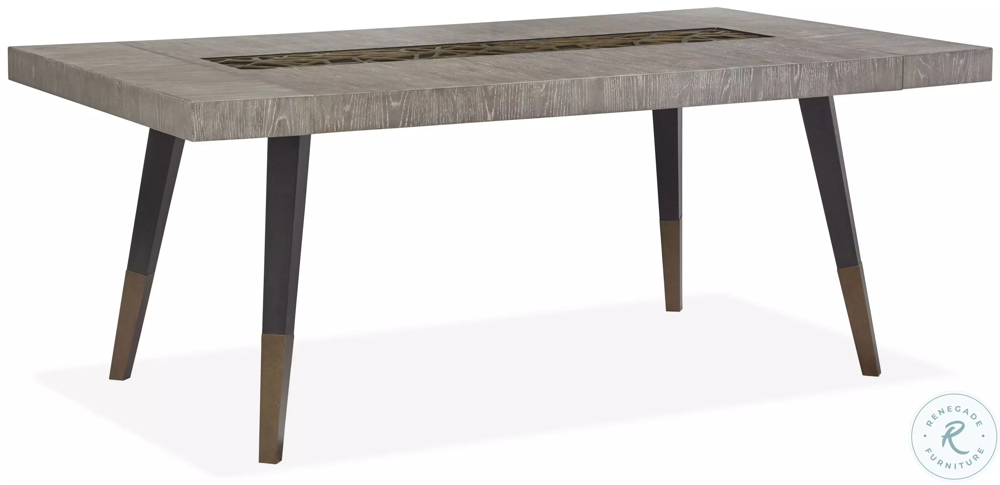 Dexter Nocturne Black And Coventry Grey Rectangular Extendable