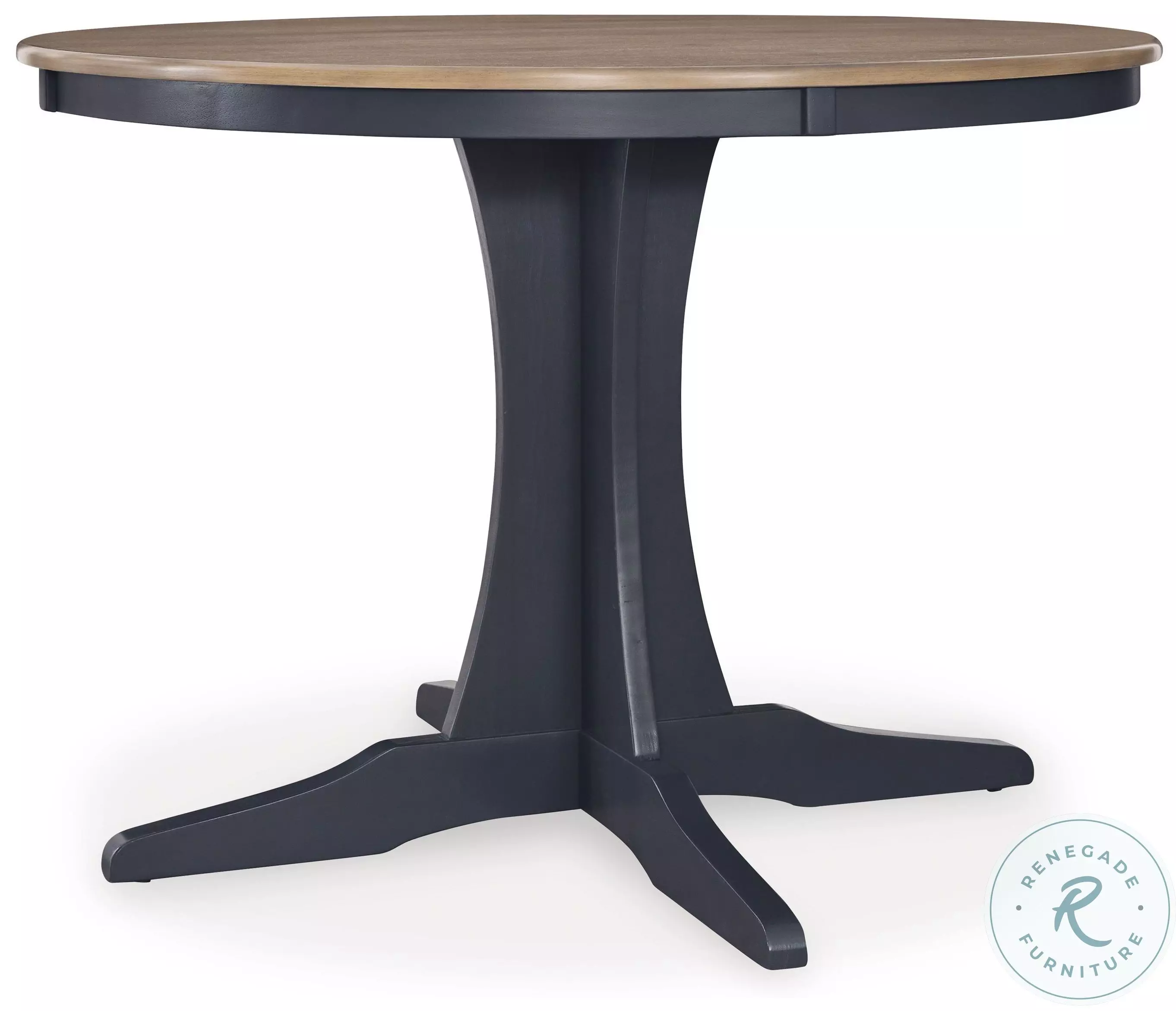 Landocken Brown And Blue Round Dining Table From Home Gallery Stores ...