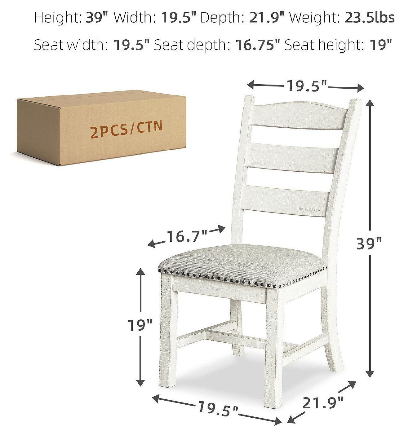 Valebeck Beige Upholseterd Side Chair Set Of 2