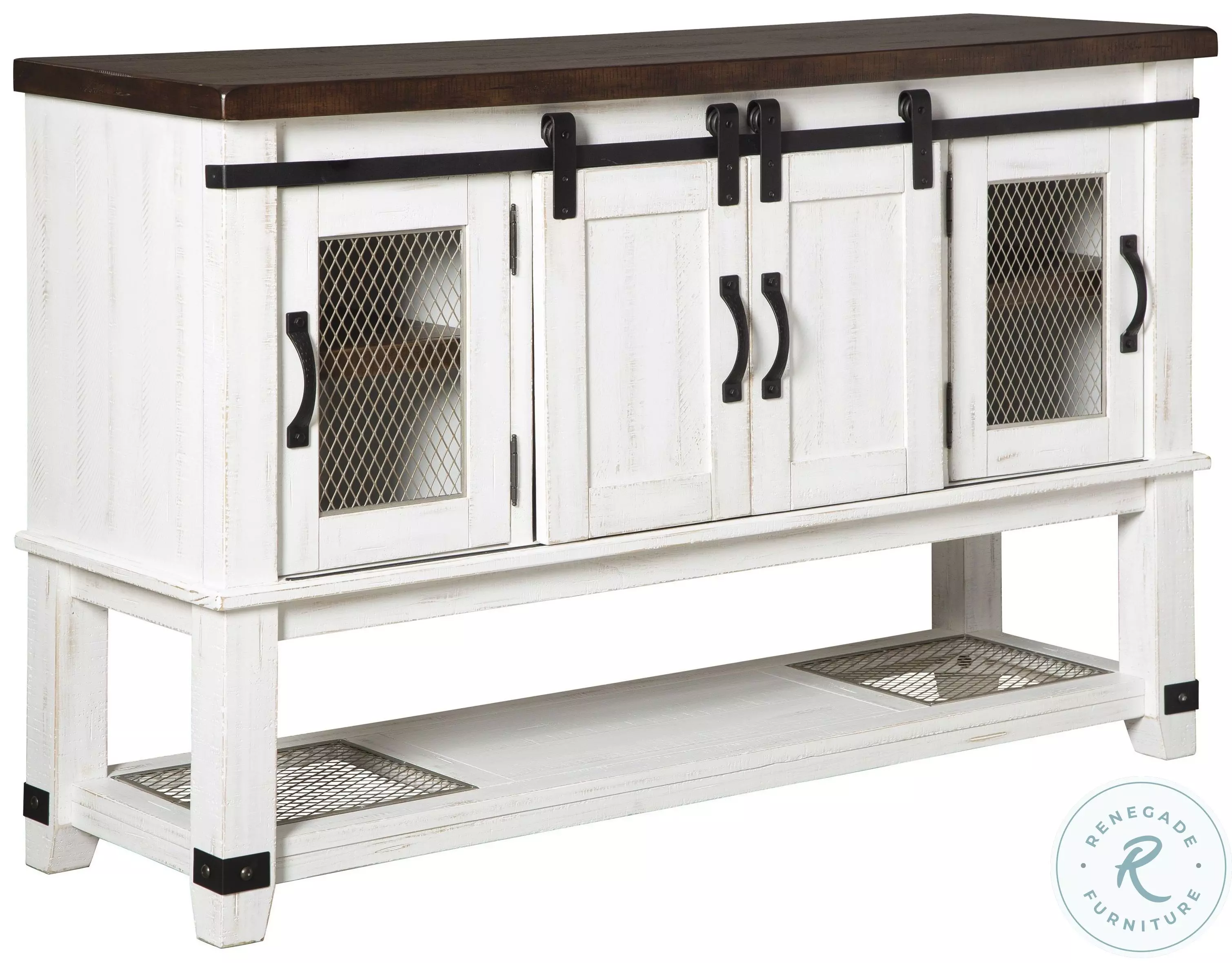 Valebeck White and Brown Server From Home Gallery Stores | Home