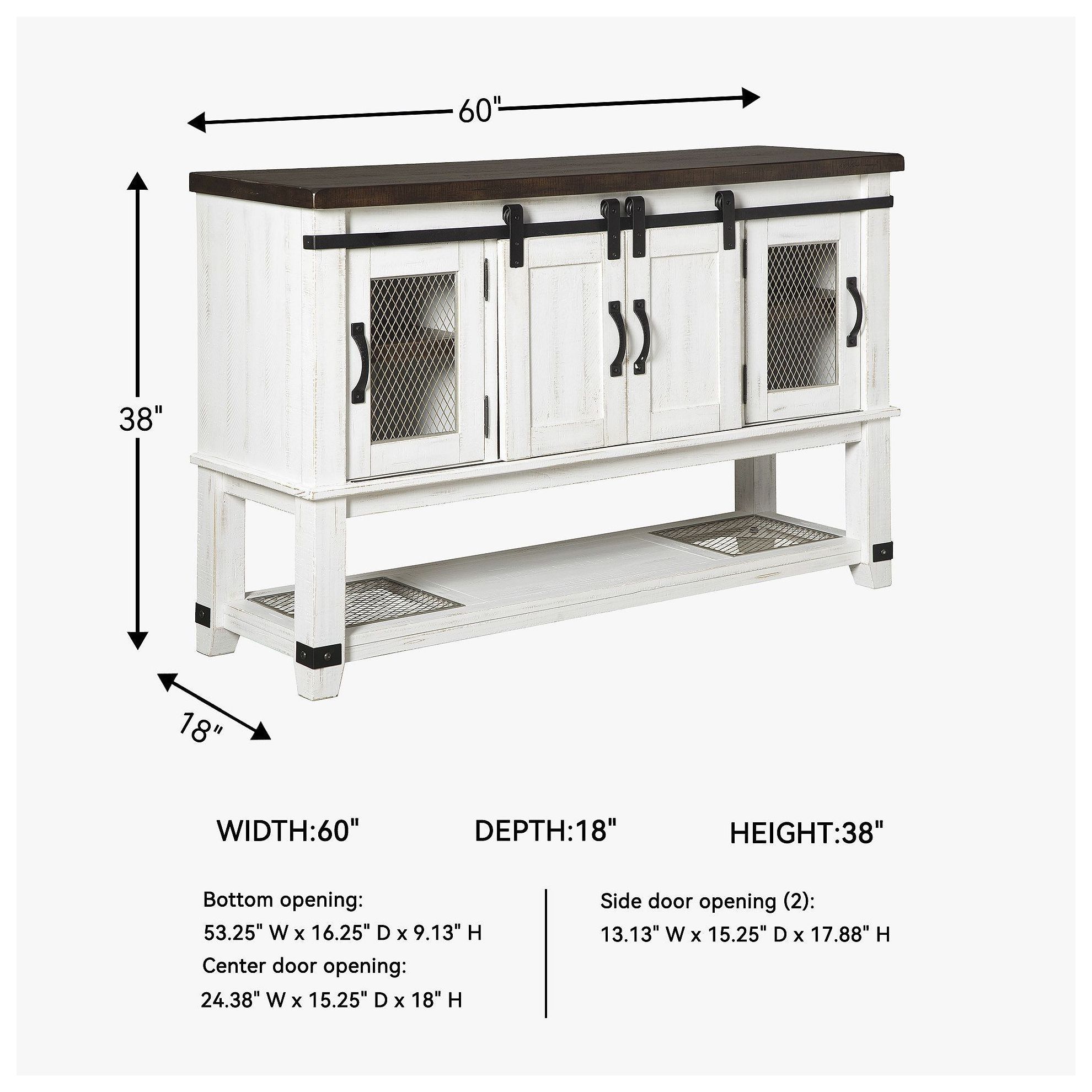 Valebeck White and Brown Server